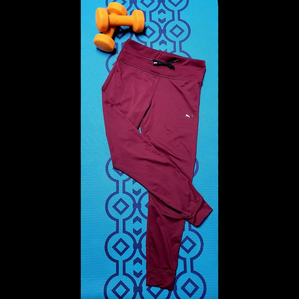 Puma Burgundy jogger athletic pants Medium